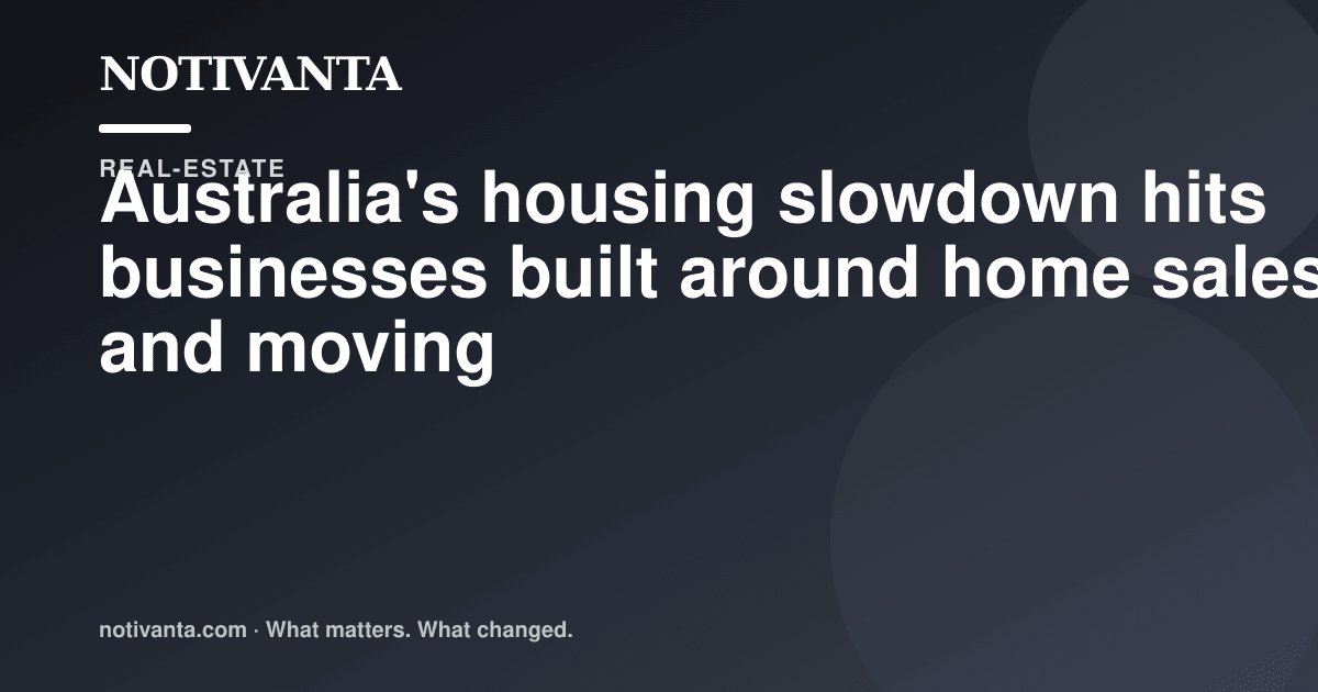 Australia's housing slowdown spreads through home services share graphic