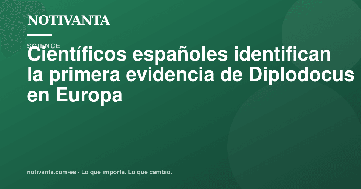 Gráfico para compartir: Diplodocus entra al registro fósil europeo