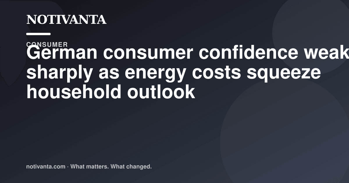 Energy costs drag on German consumer confidence share graphic