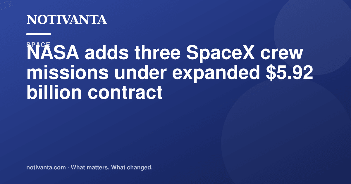 NASA books three more SpaceX astronaut missions share graphic