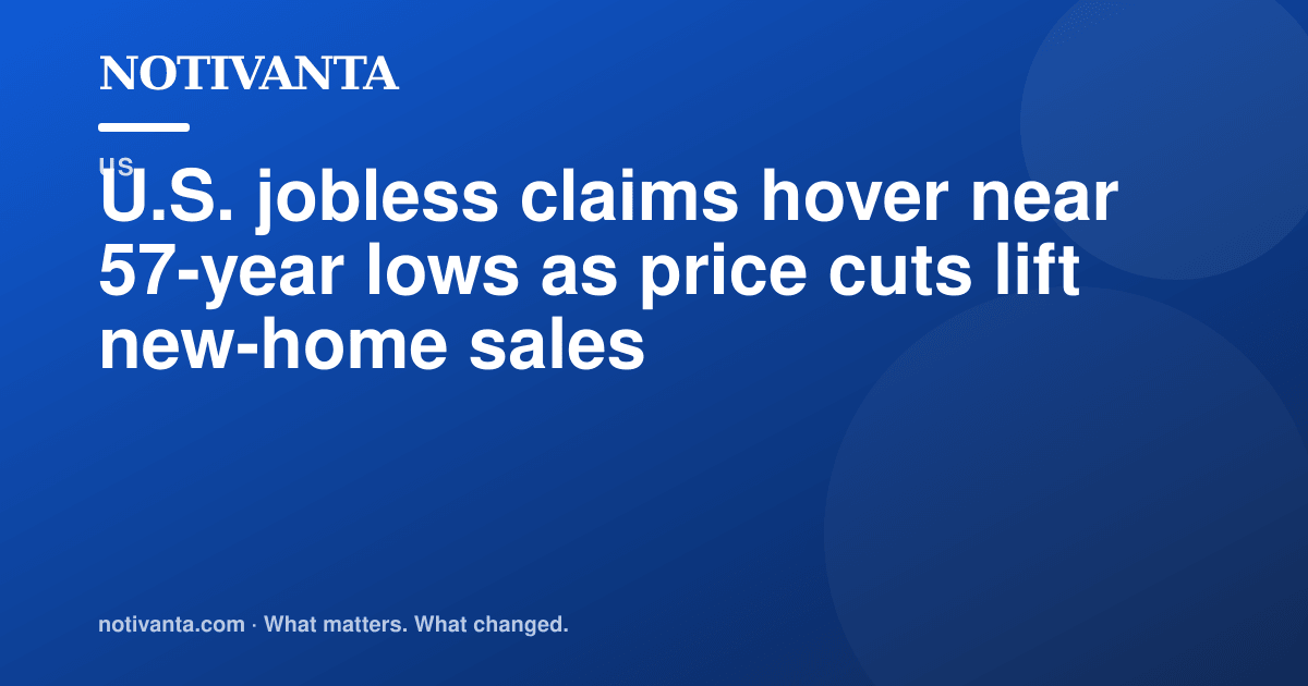 U.S. layoffs stay low as new-home sales improve share graphic