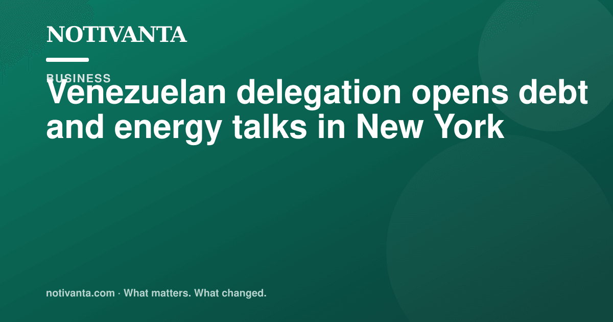 Venezuelan delegation opens debt and energy talks in New York share graphic